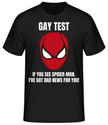 Gay Test Spider-Man - T-shirt standard Homme - Noir - Devant