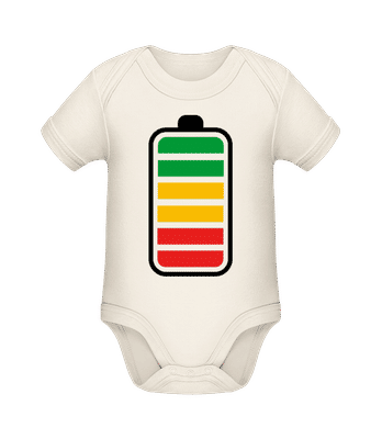 Batterie - Baby Bio Strampler - Creme - Vorne