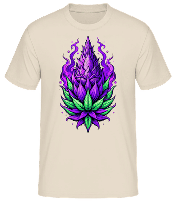 Fleur De Cannabis - T-shirt standard Homme - Crème - Devant