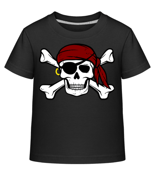 Aperçu: Pirate Tête De Mort - T-shirt shirtinator Enfant - Noir - Devant