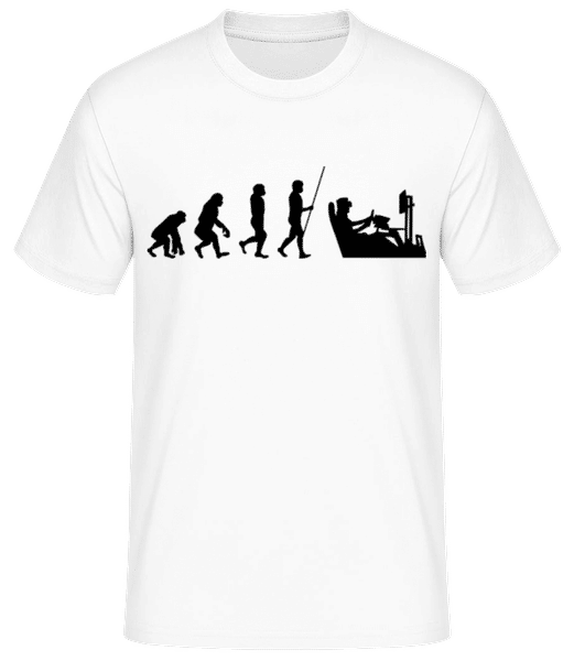 Aperçu: Evolution Sim Racer - T-shirt standard Homme - Blanc - Devant