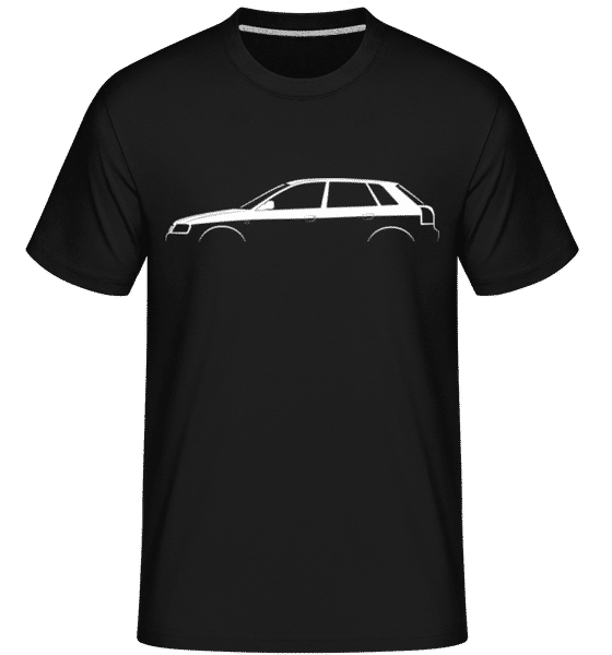 Aperçu: 'Audi A3 Sportback (8L)' Silhouette -  T-Shirt Shirtinator homme - Noir - Devant