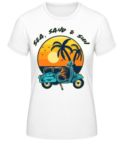 Aperçu: Sea Sand Sun - T-shirt standard Femme - Blanc - Devant