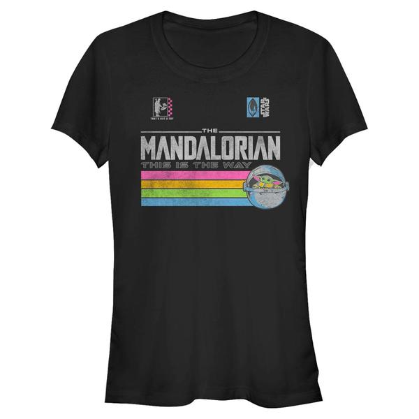 Aperçu: Star Wars - The Mandalorian - The Child Child Stripes - Femme T-shirt - Noir - Devant