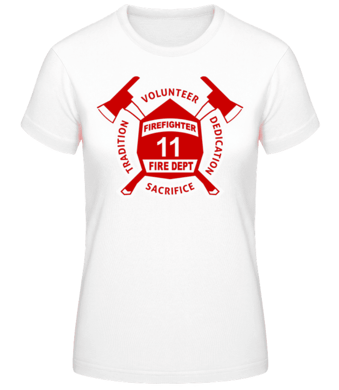 Aperçu: Firefighter Fire Dept - T-shirt femme B&C - Blanc - Devant