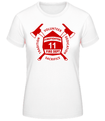 Firefighter Fire Dept - T-shirt femme B&C - Blanc - Devant
