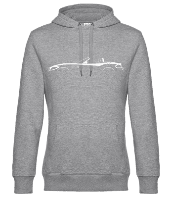 'BMW Z4 (E89)' Silhouette - Pánská standardní mikina s kapucí - Melírově šedá - Napřed