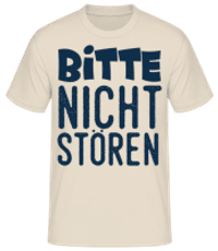 Bitte Nicht Stören - Männer Basic T-Shirt - Creme - Vorne