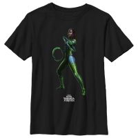 Marvel - Black Panther Wakanda Forever - Nakia Blank - Kids T-Shirt - Black - Front