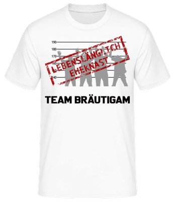 Häftling Team Bräutigam Schwarz - Männer Basic T-Shirt - Weiß - Vorne
