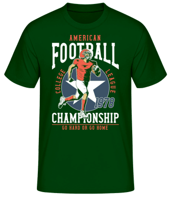 Football Go Hard - T-shirt standard Homme - Vert bouteille - Devant
