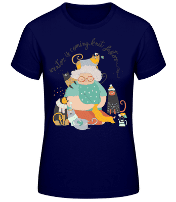 Winter Is Coming - Camiseta básica de mujer - Marino - delante