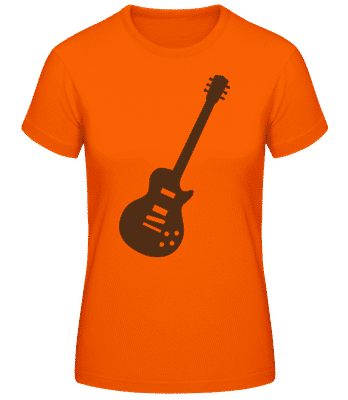 Guitare électrique marron - T-shirt femme B&C - Orange - Devant