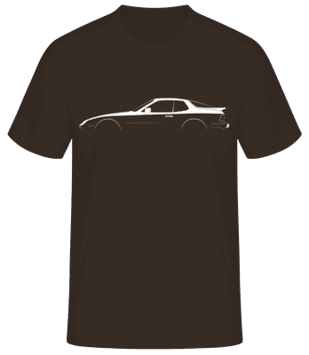 'Porsche 944 Turbo' Silhouette - T-shirt standard Homme - Marron - Devant