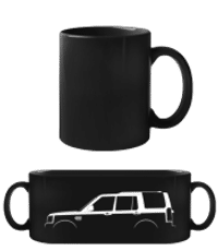 'Land Rover Discovery (2004)' Silhouette - Black Mug - Black - Front