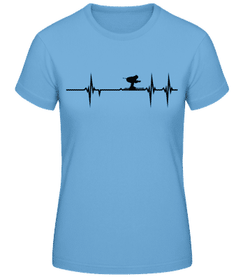 Ski Heartbeat - Women's Basic T-Shirt - Light blue - Front
