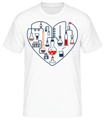 Science Love - Camiseta básica para hombre - Blanco - delante