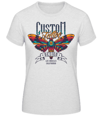 Custom Tattoo Los Angeles - Dámské basic tričko - Melírově šedá - Napřed
