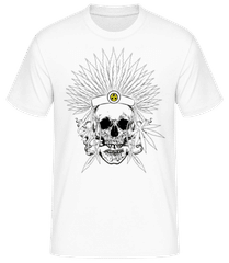 Totenkopf Tattoo Federn · Männer Basic T-Shirt