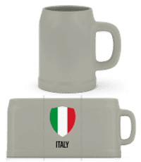 Italy - Pivný pohár - Šedá - Predné