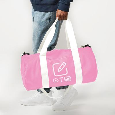 BagBase Retro Sports Bag - Pink / White