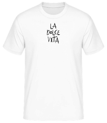 La Dolce Vita - Men's Basic T-Shirt - White - Front