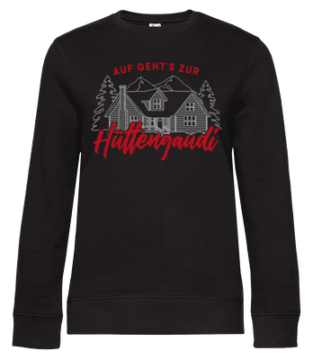 Auf Geht's Zur Hüttengaudi - Frauen Standard Pullover - Schwarz - Vorne