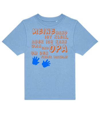 Oma Und Opa Lieben Mich - Kinder T-Shirt B&C - Hellblau - Vorne
