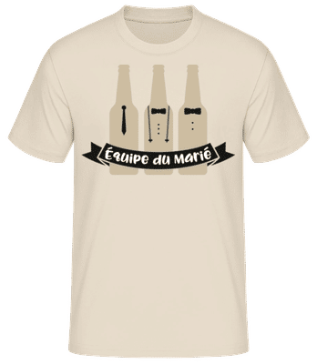 Équipe Du Marié - T-shirt standard Homme - Crème - Devant