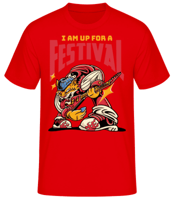 Up For A Festival - Pánské basic tričko - Červená - Napřed