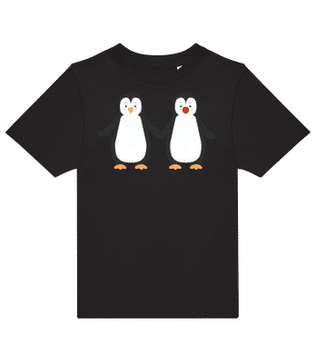 Couple Pingouin - T-shirt enfants B&C - Noir - Devant