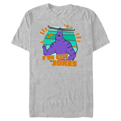 Pixar - Monster - Tylor Taylor Jokes - Männer T-Shirt - Grau meliert - Vorne