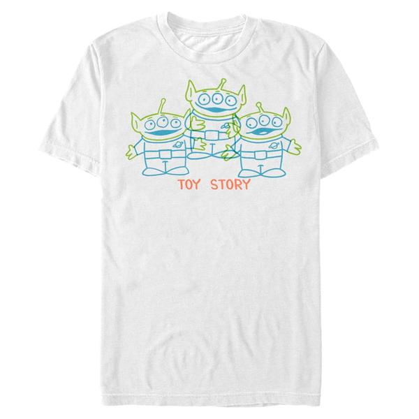 Aperçu: Disney - Toy Story - Aliens Scribble - Homme T-shirt - Blanc - Devant
