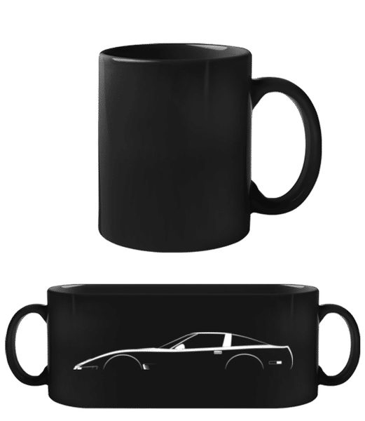 Preview: 'Chevrolet Corvette C4 1991' Silhouette - Black Mug - Black - Front