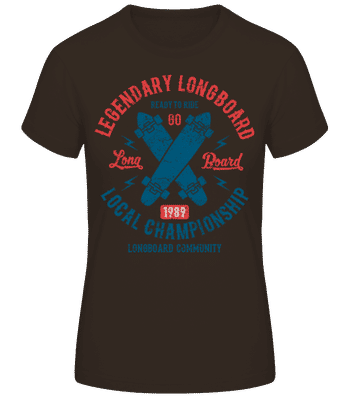 Legendary Longboard - Women's Basic T-Shirt - Brown - Front