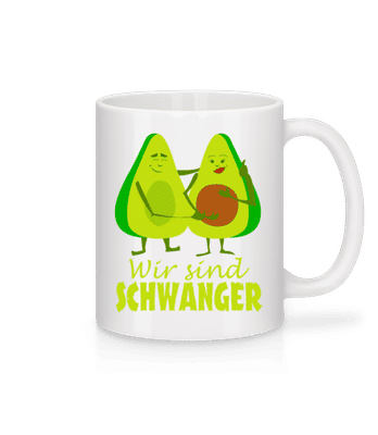 Avocado Schwanger - Tasse - Weiß - Vorne
