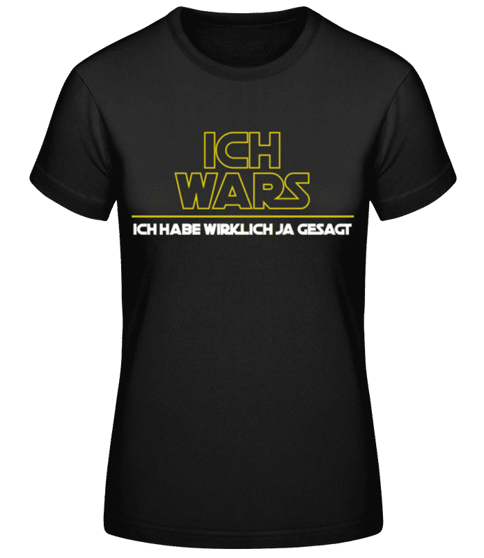 Vorschau: Ich Wars - Frauen Basic T-Shirt - Schwarz - Vorne