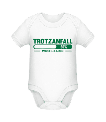 Trotzanfall Wird Geladen - Baby Bio Strampler - Weiß - Vorne
