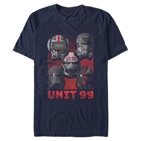 Aperçu: Star Wars - The Bad Batch - Portrait Unit 99 - Homme T-shirt - Bleu marine - Devant