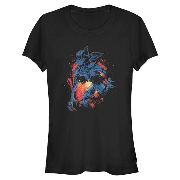 Aperçu: Netflix - Stranger Things - Demogorgon - Femme T-shirt - Noir - Devant