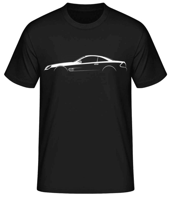 Náhľad: 'Mercedes-Benz SL Hard. R230' Silhouette - Pánske basic tričko - Čierna - Predné