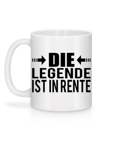 Die Legende Ist In Rente - Tasse - Weiß - Hinten