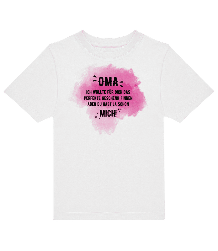 Vorschau: Oma Hast Ja Schon Mich - Kinder T-Shirt B&C - Weiß - Vorne