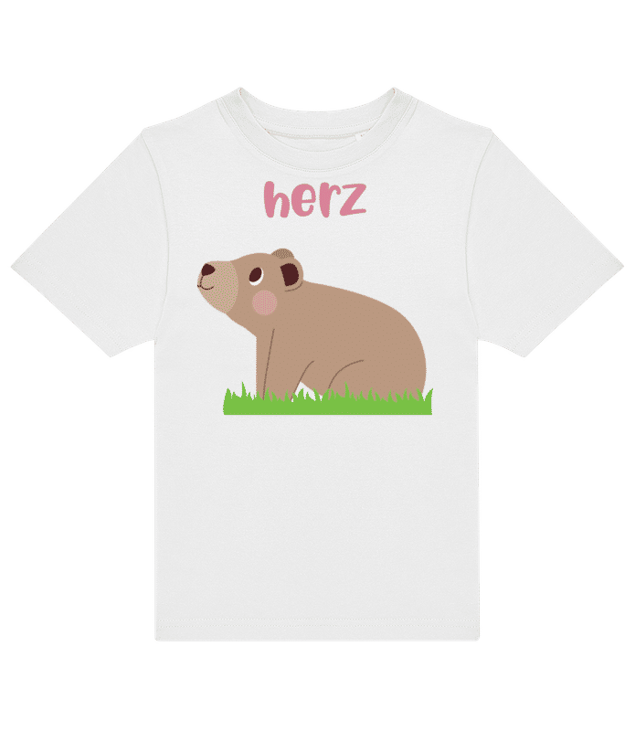 Vorschau: Herz - Kinder T-Shirt B&C - Weiß - Vorne