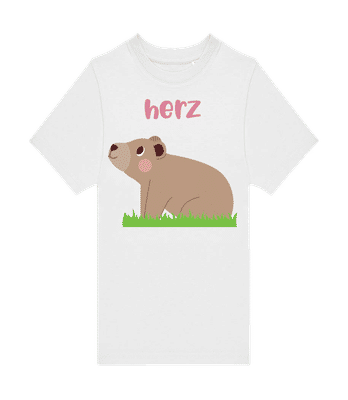 Herz - Kinder T-Shirt B&C - Weiß - Vorne