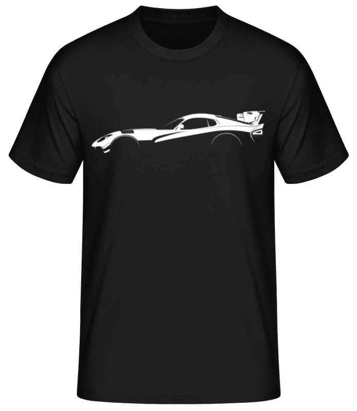 Vorschau: 'Dodge Viper ACR' Silhouette - Männer Basic T-Shirt - Schwarz - Vorne