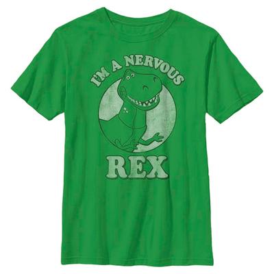 Pixar - Toy Story - Rex Nervous - Niños Camiseta - Verde irlandés - delante