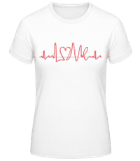 Heart Frequency - Women's Basic T-Shirt - White - Front