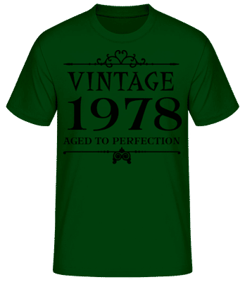 Vintage 1978 Perfection - Pánské basic tričko - Bottle green - Napřed