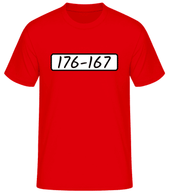 Les Rapetou 176-167 - T-shirt standard Homme - Rouge - Devant